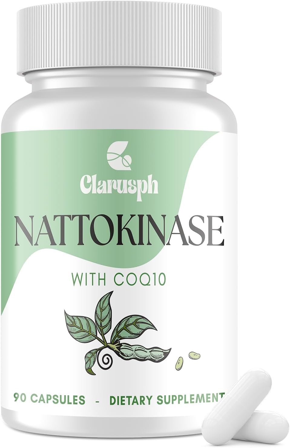 Nattokinase 8000 FU with CoQ10 100mg – Supplement for Circulation | 90 Capsules | Gluten-Free