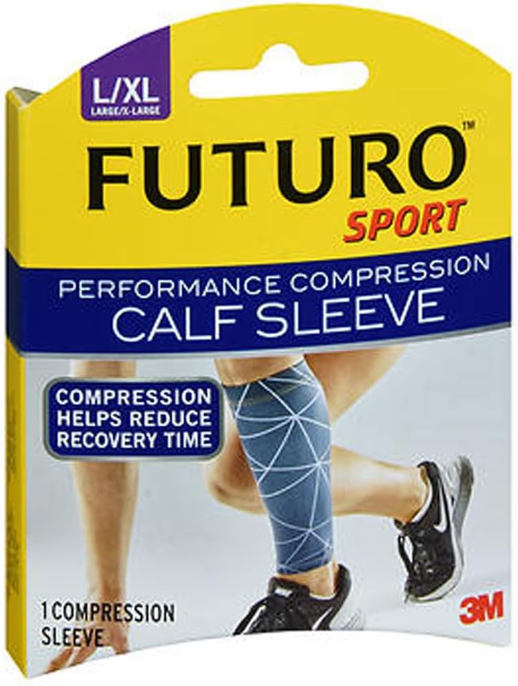 Futuro Sport Performance Compression Calf Sleeve Large/X-Large - 1 Sleeve, Pack of 2