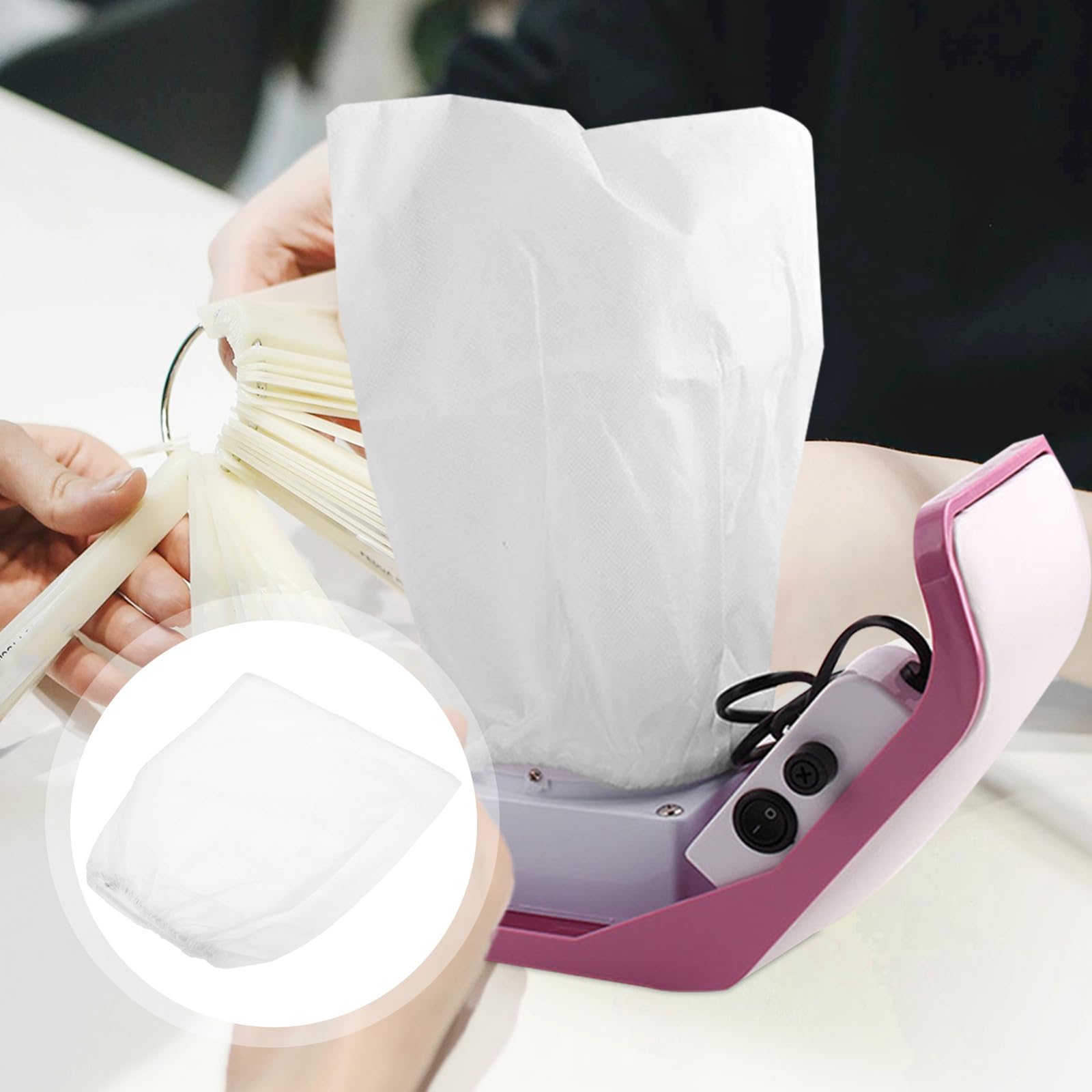 NOLITOY Sacchetti Raccogli per Aspiratore Unghie 4 Pezzi Non Tessuto Spesso Accessori Professionali per Nail Art Sacchetti di Ricambio per Aspiratore Manicure Uso Saloni e Casa