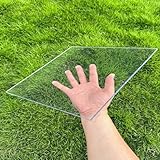 HAOMENGG Polycarbonate Sheets Clear Acrylic Plastic Sheet,Glass Replacement Panels,PC Endurance Board Shed Panel,UV Protection,Rainproof Roof Cover,for Craft,Protective Film,Custom (19.7x39.4in,4mm) -  dan dan happy