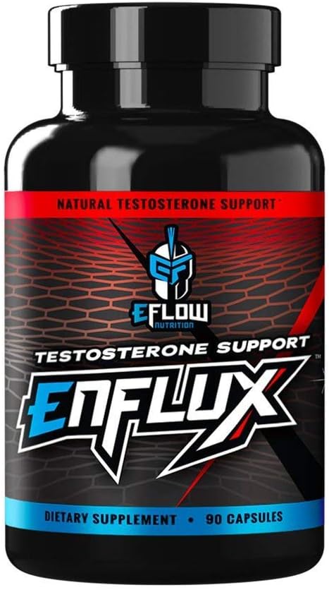 eFlow Nutrition Enflux Natural T Support with KSM-66 Ashwagandha - Supplement to Support Lean Body Mass for Men