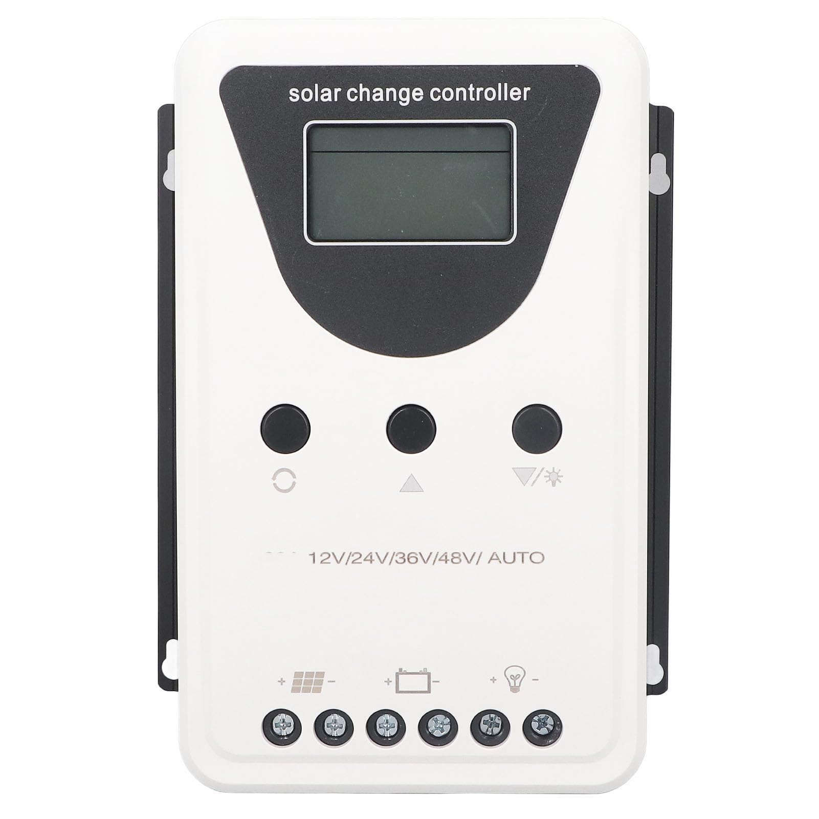FTVOGUE Controlador de Carga Solar MPPT, Regulador de Panel Solar de Aleación de Aluminio ABS 60 A, Carga de 4 Etapas, Detección Automática de 12 V 24 V 36 48 , para Usuarios de Sistemas Solares (80A)
