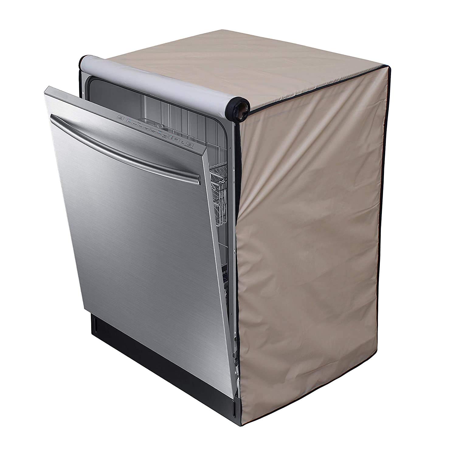 Lithara Dishwasher Cover for IFB Neptune VX Fully Electronic 12 Place Settings| Standing Model | Waterproof & Dustproof | (Beige)