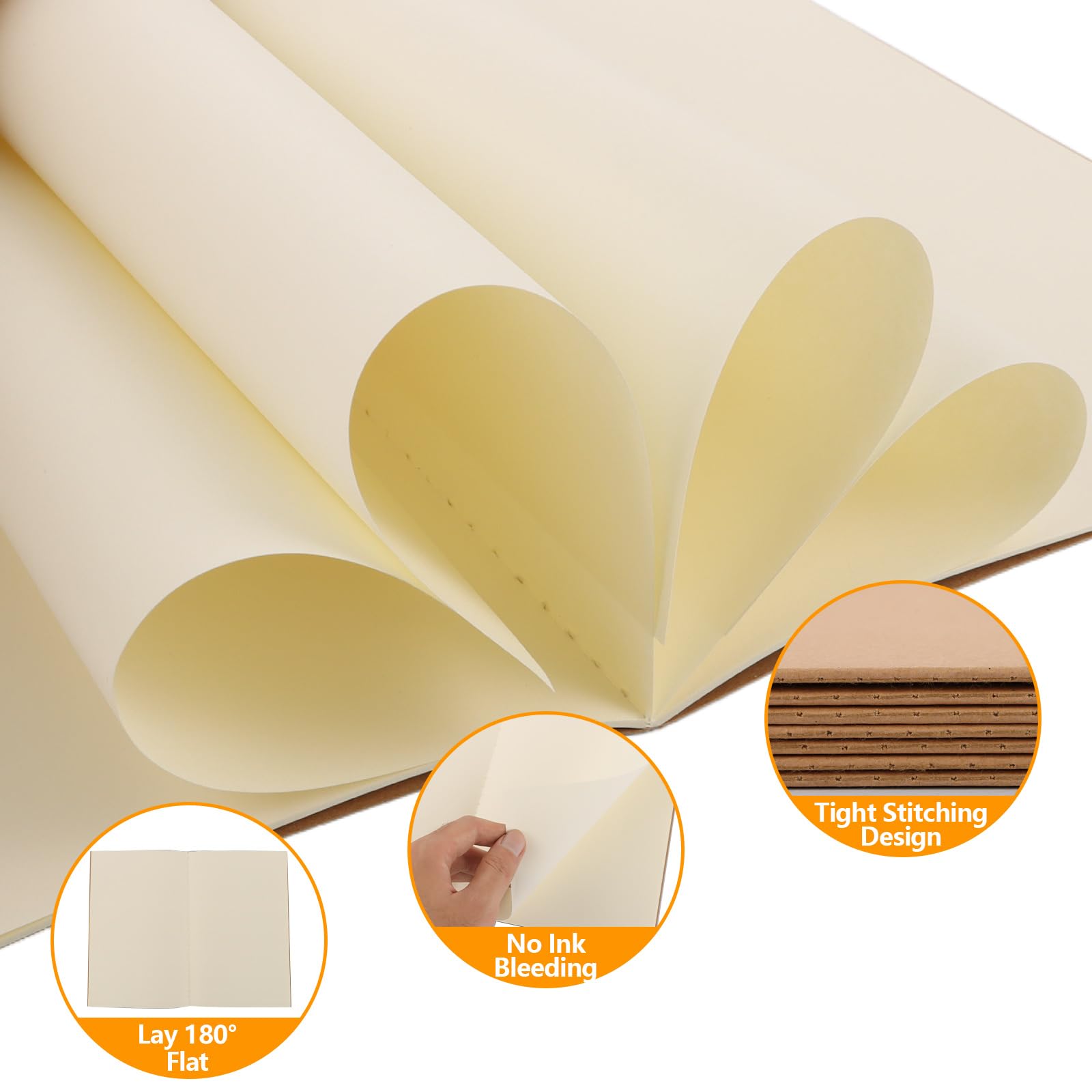 APACALI 30 Pack A5 Notebook Multipack, 60 Pages Kraft Notebooks A5, A5 Blank Notebook, A5 Notepad for Diary, Memo, Office Supplies, Brown