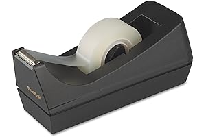 Scotch C38BK Weighted Desk Tape Dispenser for Enhanced Stability and Efficiency