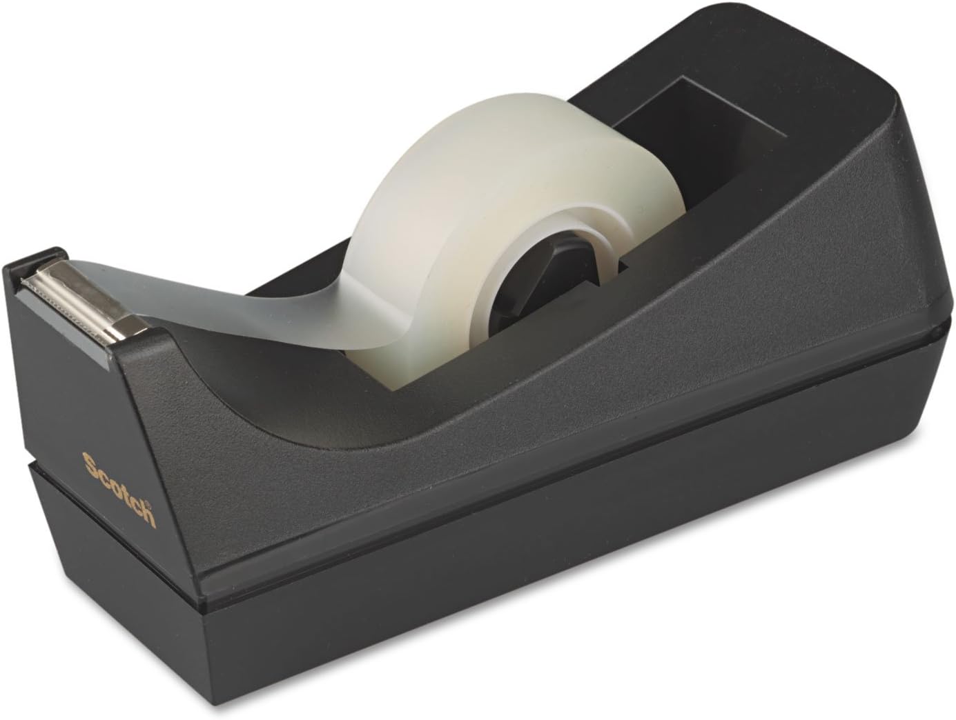 Scotch C38BK Desktop Tape Dispenser, 1Inch Core, Weighted
