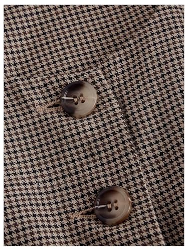 SweatyRocks Women's Vest Top 2025 Button Up Plaid Vest Sleeveless Crop Blazer3