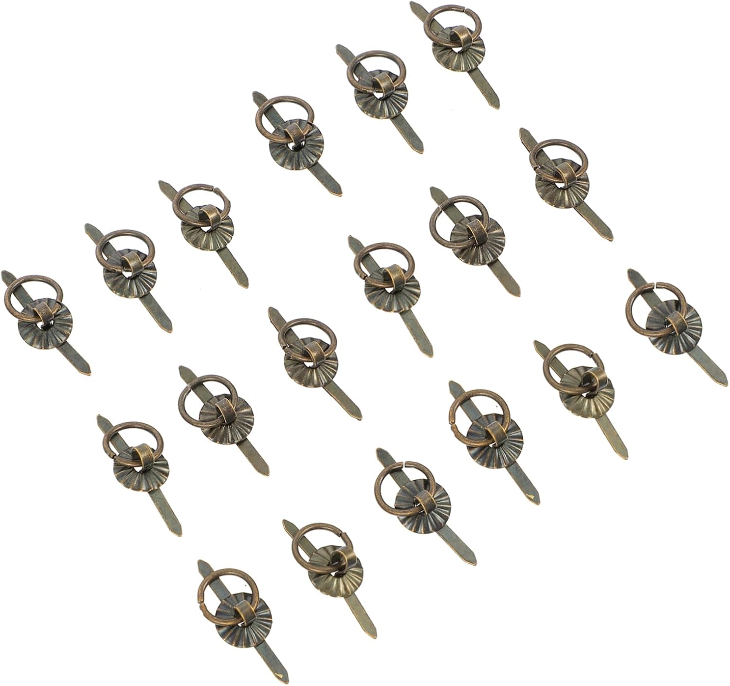 100pcs Vintage Bronze Pull Ring Handle Brushed for Cabinet Box and Decor