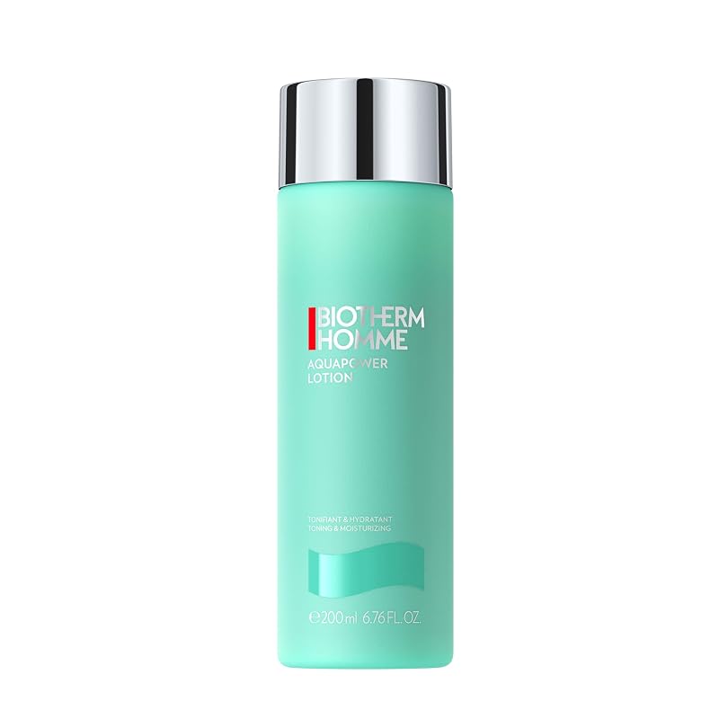 Loção facial tonificante e hidratante Biotherm Aquapower para homens com Biotech Plankton e oligossacarídeos