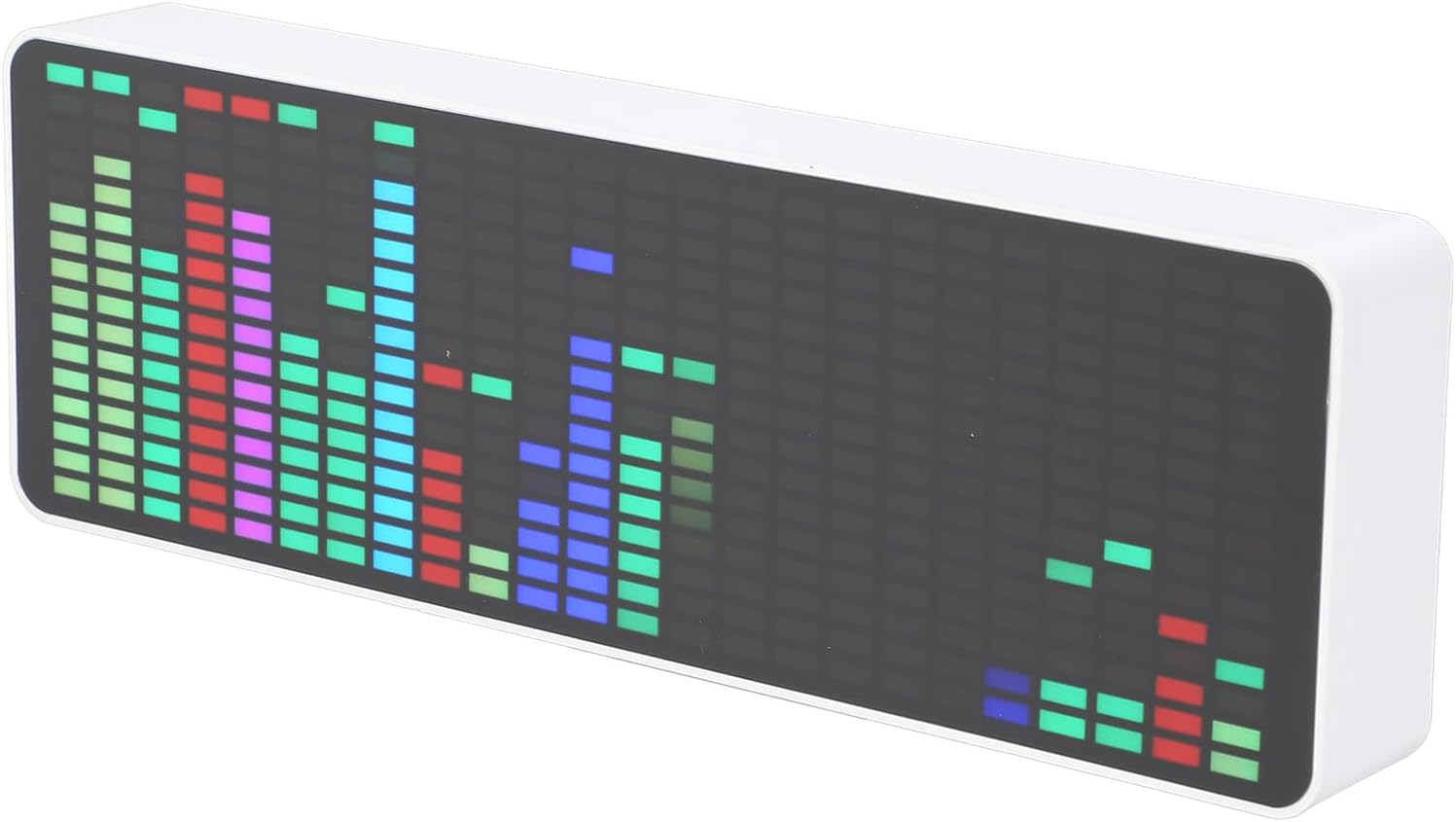 Keenso 1624 Segment Rhythm Music Spectrum Display Voice Sensor Clock for Concert Events ABS Material