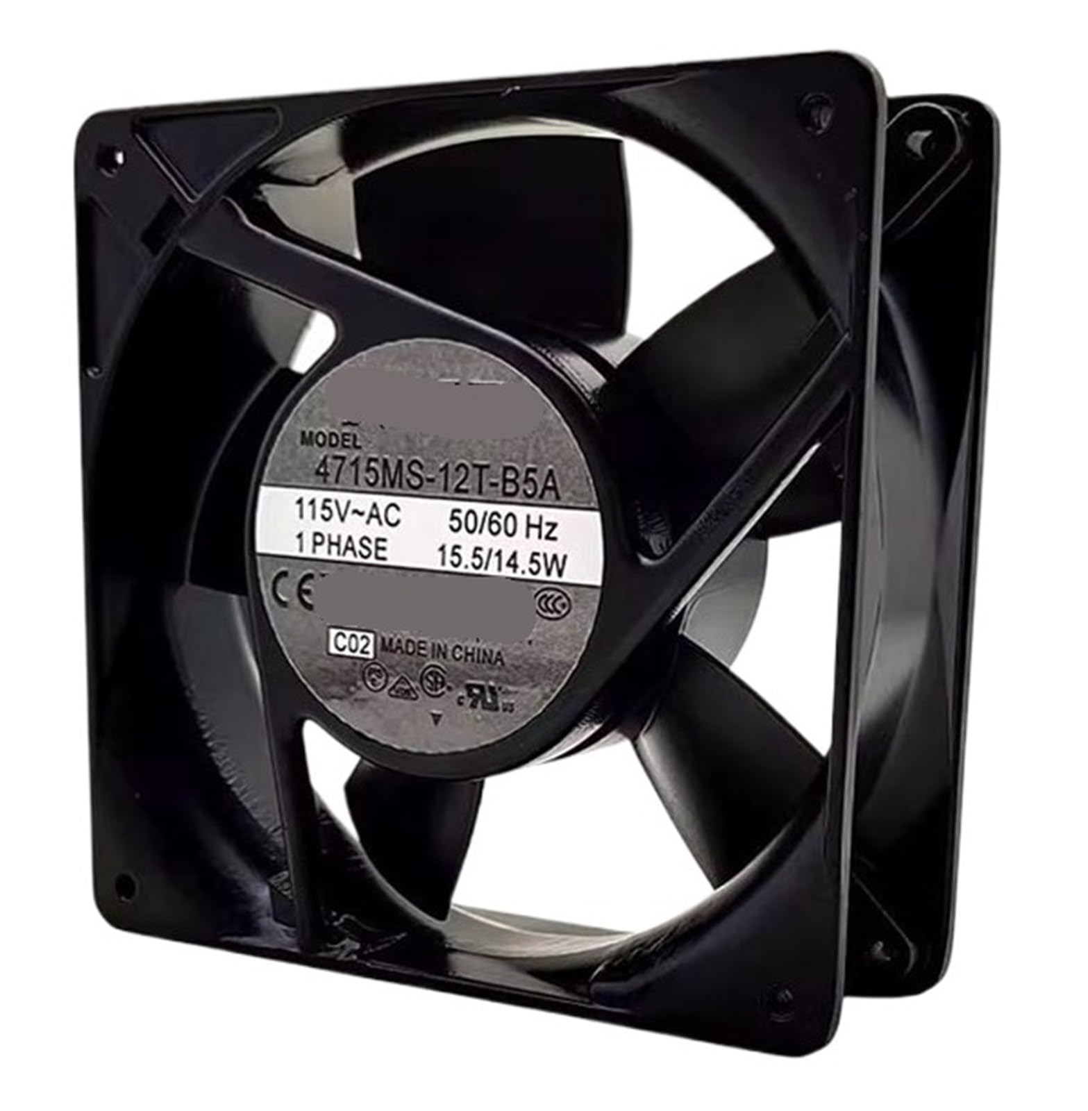 4715MS-12T-B5A AC 115V 15.5/14.5W 12038 120 * 120 * 38mm 12cm Cooling Fan