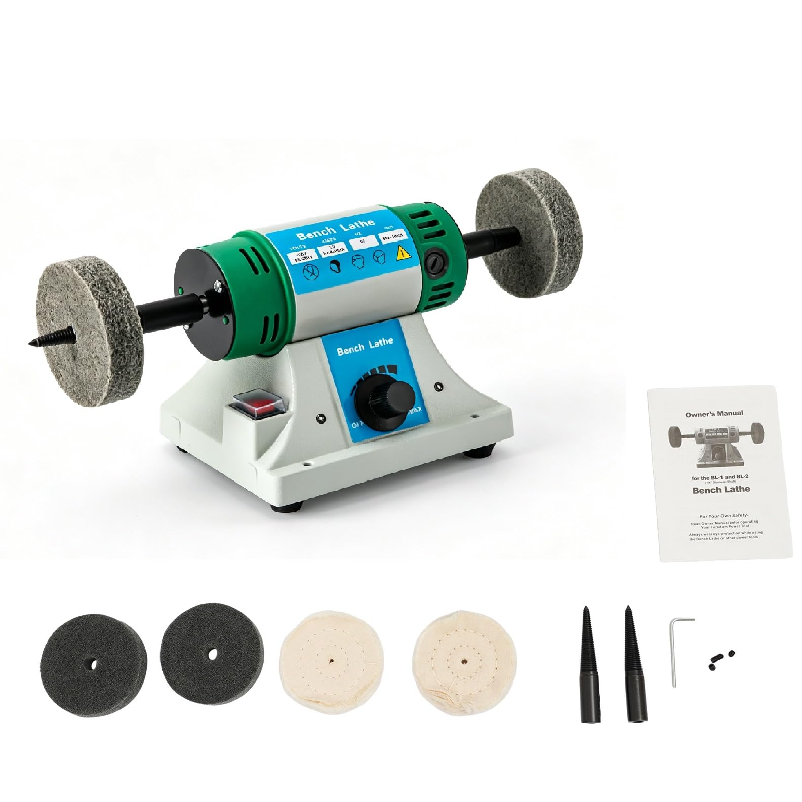 Tischpolierer Poliermaschine Schmuck Poliermaschine Set Mini Poliermaschine mit 4 Polierpaste Stand Schleifmaschine Elektrische 800-10000rpm/min 320W