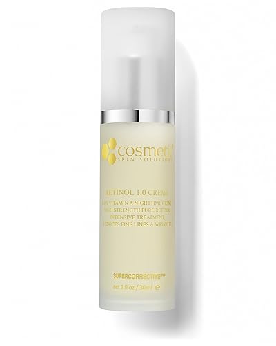 Retinol 1.0 Crème for Face and Neck, Anti Aging Retinol Moisturizer for Wrinkles and Fine Lines, Hydrating Night Cream with Vitamin A, E, B5,
