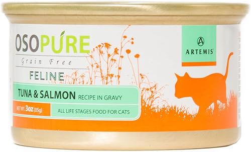 Miniatura 9 de Artemis OSOPURE - Alimentos húmedos para gatos, sin granos, ingredientes limitados, nutrición de salsa en conserva, para todas las etapas de la