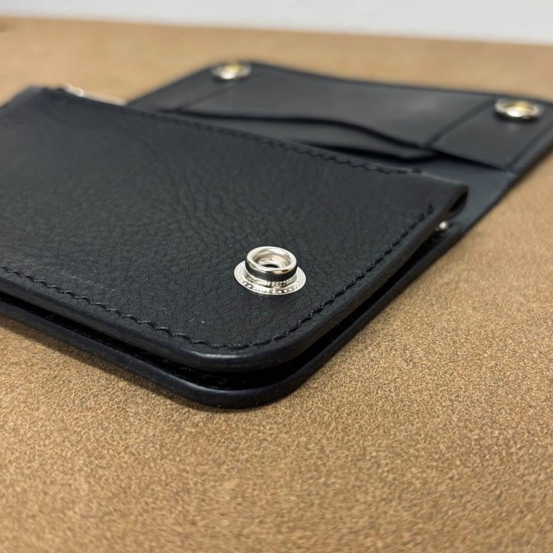 Amazon.co.jp: 【ノーブランド品】トラッカーウォレット ミドル 黒 2層