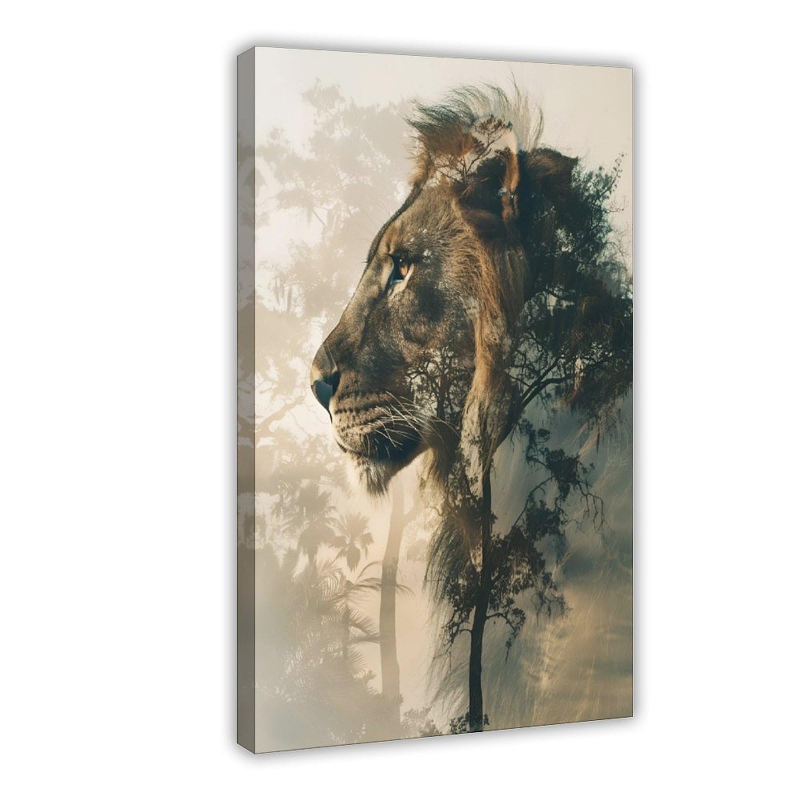 Bareronor Lion Canvas Poster for Dorm Room Decor Gift