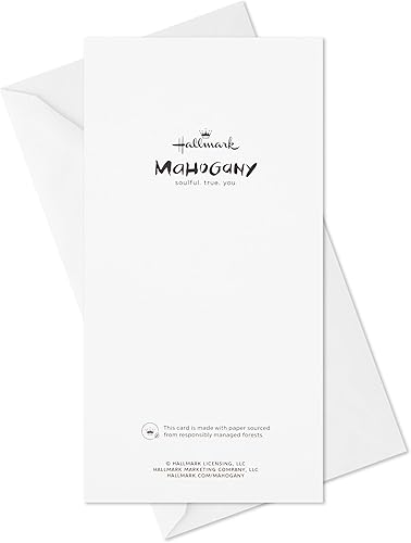 Miniatura 7 de Hallmark Tarjeteros de Navidad de caoba o tarjetas de regalo (6 tarjetas con sobres) Papá Noel negro con reno