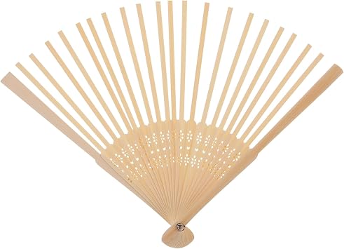 LALAFINA DIY Folding Fan Frame Portable Handheld Fan Making Frame Staves Kit for Crafting Decorative Japanese Style