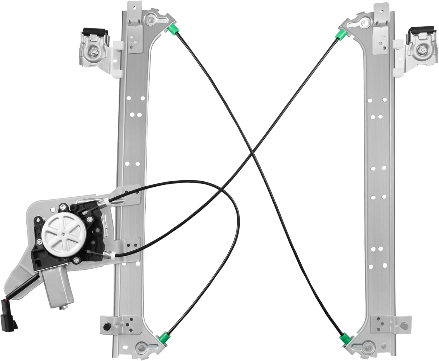 XIMAKA Rear Passenger Side Power Window Regulator with Motor (2 Pins) for 2001-2006 Chevy Silverado 1500/3500, GMC Sierra, Cadillac Escalade - 741-579
