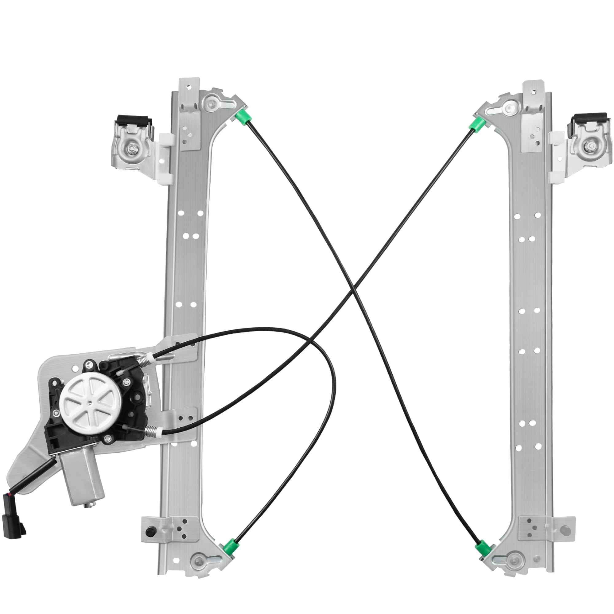Rear Passenger Side Power Window Regulator with Motor (2 Pins) Fit for 2001-2006 Chevrolet Silverado 1500 3500, Avalanche Suburban GMC Sierra 1500 2500 3500 Yukon XL Cadillac Escalade, 741-579
