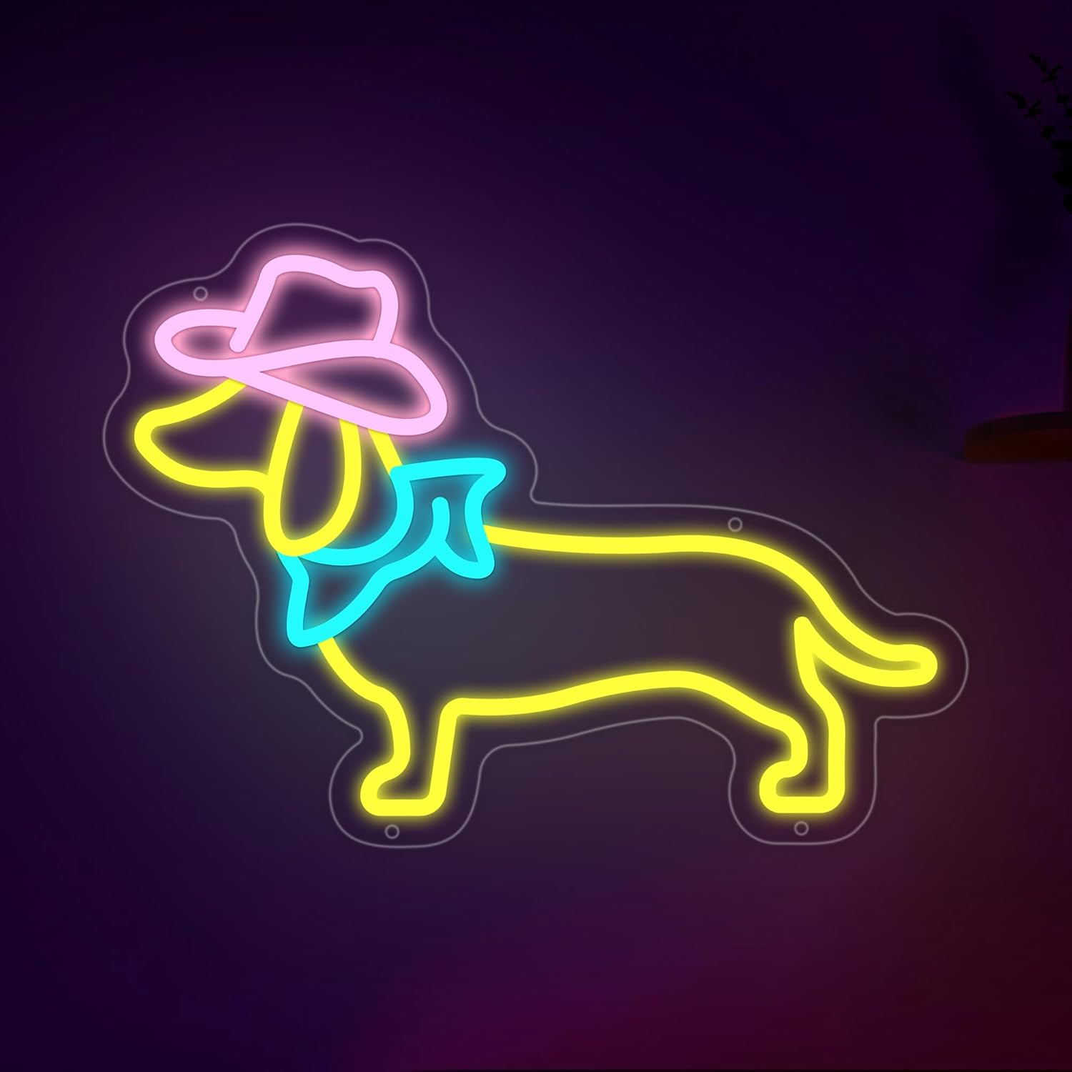 Dachshund Neon Sign Dog LED Sign for Wall Decor, Cute Cowboy Dog Led Light Sign for Pet Shop, Bedroom, Home Wall Decor, Party Decor, Gift for Pet Lover and Dachshund Fans - Image 8