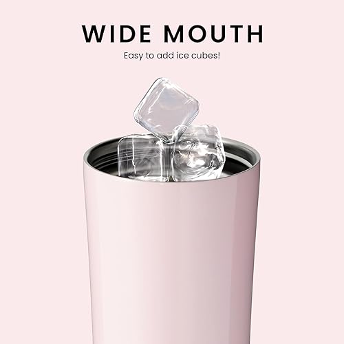 Miniatura 6 de BOTTLE BOTTLE Botella de agua aislada para café con tapa de doble uso y pajita, taza de café de viaje de doble pared para mujer y hombre, vaso de