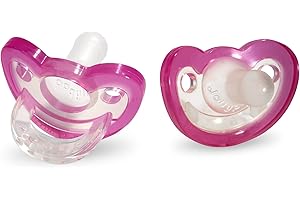 RaZbaby JollyPop Baby Pacifier Hospital Approved, 3m+ PINK