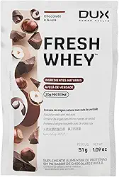 Fresh Whey Protein - Chocolate e Avelã Sachê 31g - 20g de Proteínas por Porção - Suplementos Naturais, Suplementação Treino Academia, Ganho Muscular Hipertrofia - DUX HUMAN HEALTH