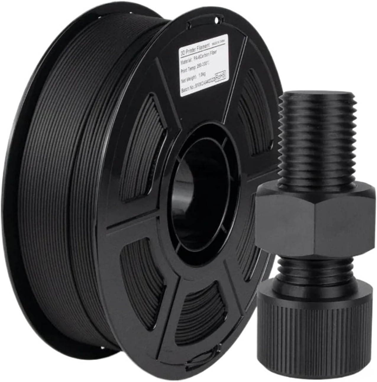 Carbon Fiber PA6 Filament 1.75mm - Wear & High Strength PA6-CF Nylon Filament (1kg/250g) for 3D Printers(PA6 Carbon Fiber 1kg)