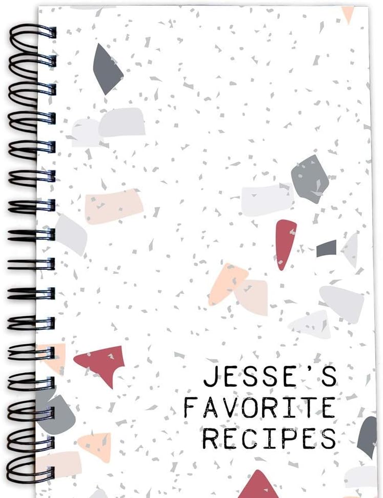 Favorite Recipes Terrazo - Personalized Hardcover Recipe Journal
