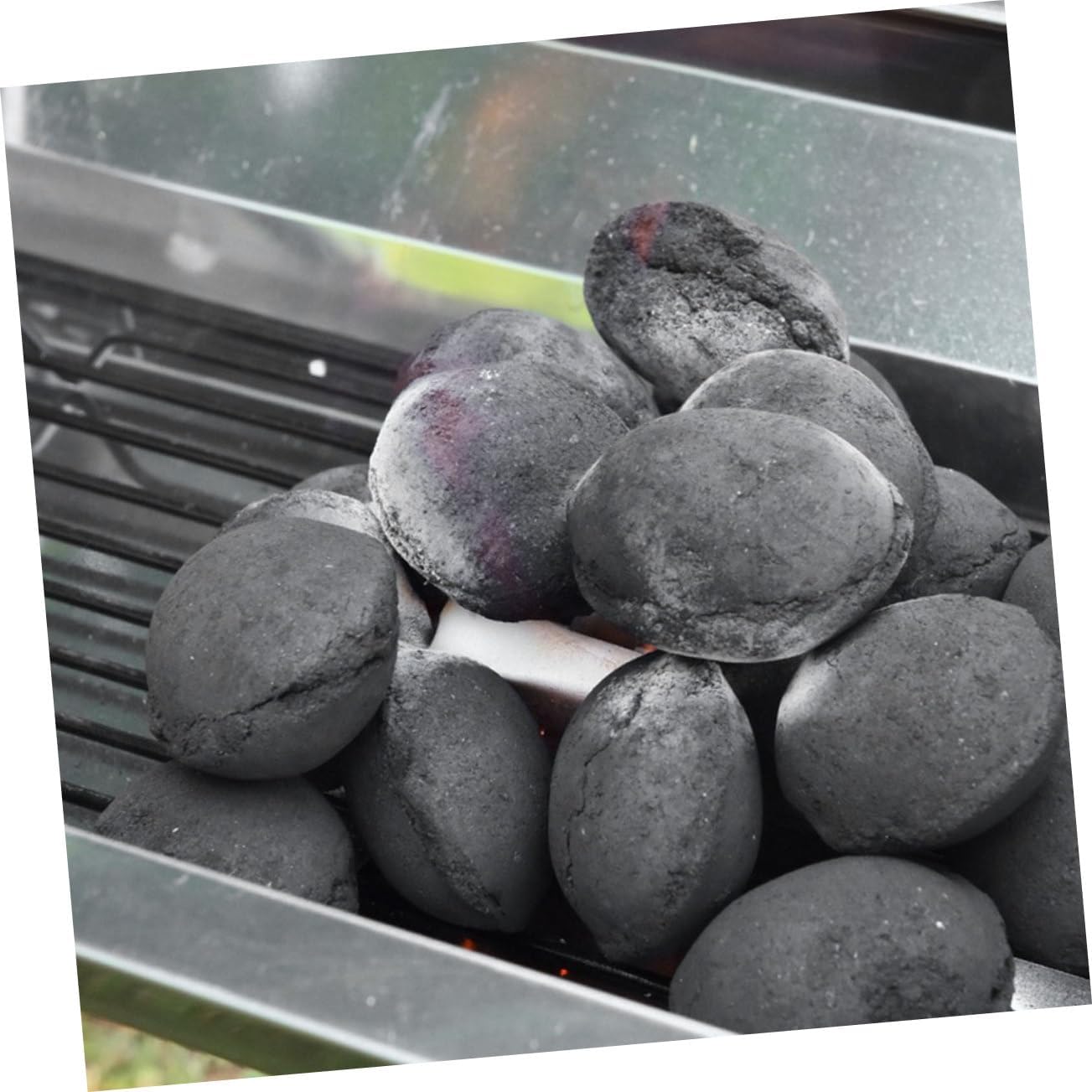 Kisangel 1pack BBQ Tools Carbon Charcoal Chimney Fire Starter for BBQ Charcoals Camping Grill Outdoor Cooking Equipment