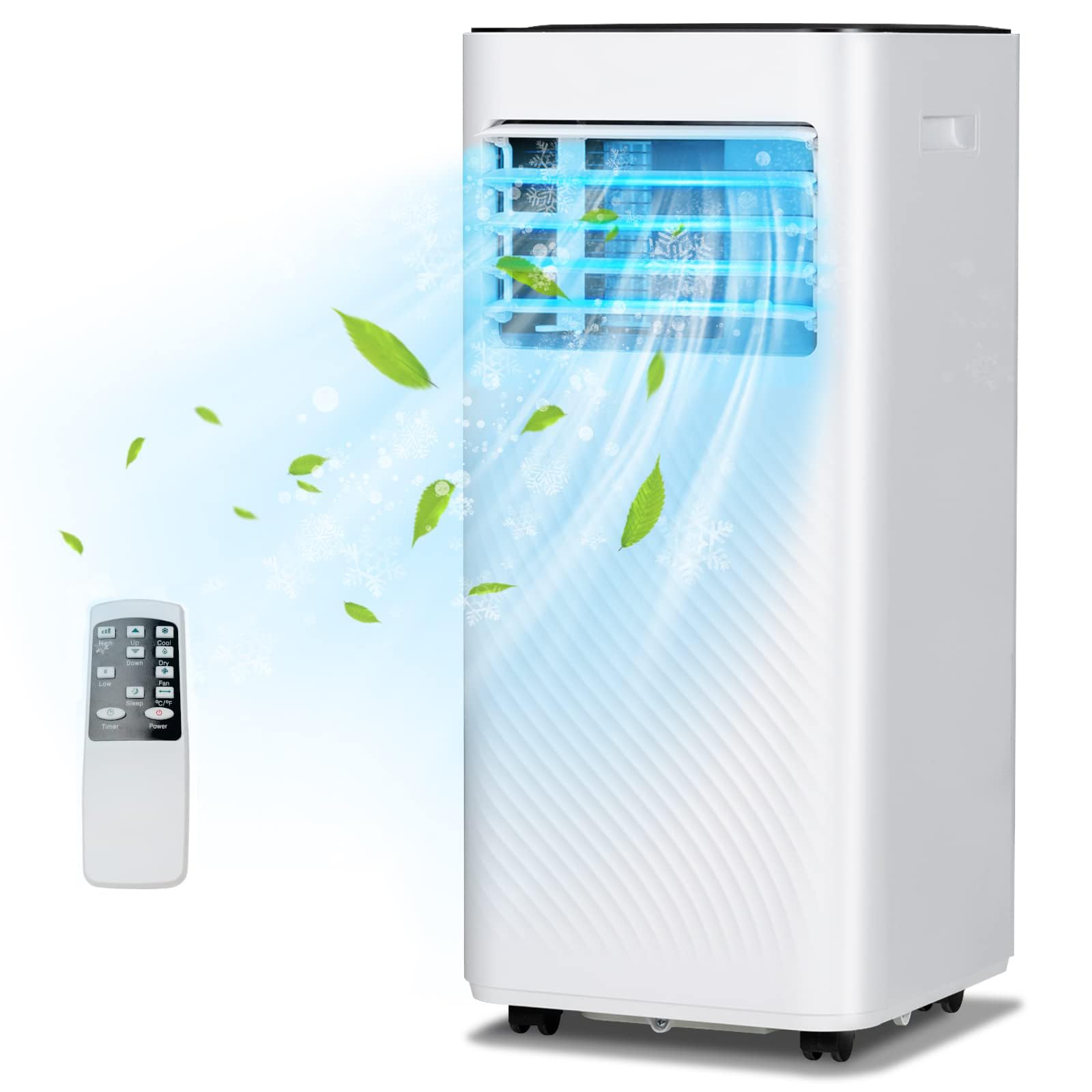 DORTALA Portable Air Conditioners 8000 BTU 3 in 1 AC Cooling Unit with Remote Control Dehumidifier 24H Timer