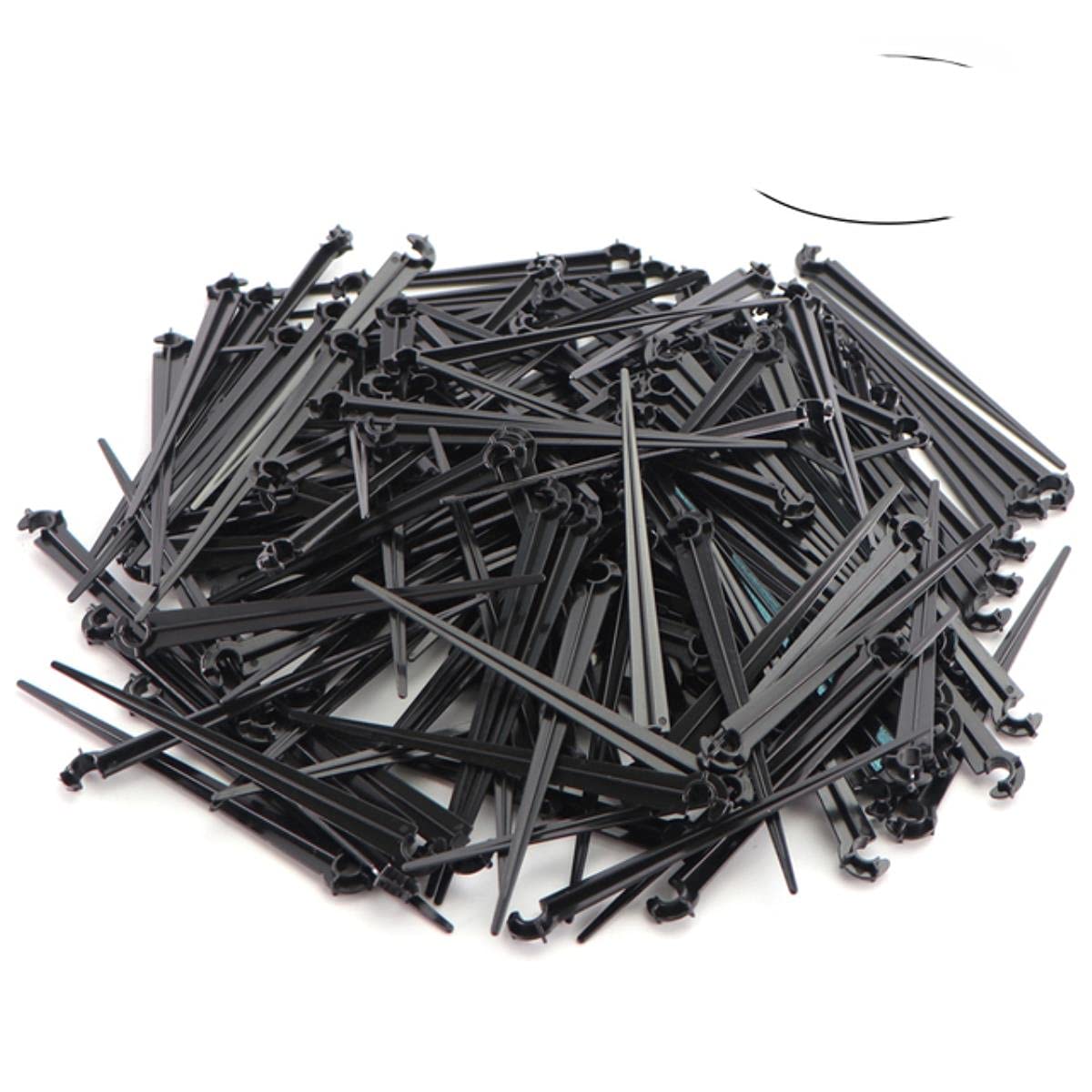 Supporto per irrigazione a goccia da 1/4 "Picchetti a forma di C Gancio per tubo fisso da 4/7 mm Supporto per irrigazione a goccia da giardino Staffa per irrigatore a goccia-1000 PZ