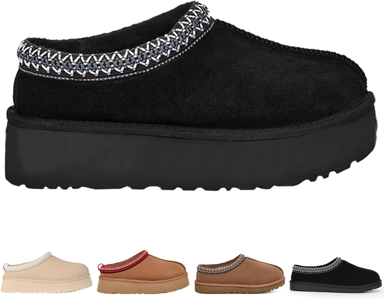 Fashion Platform Slippers for Kids Casual Outdoor Non Slip Fuzzy Ankle Boots Girl Boys Comfortable Indoor Plush Mini Boots Toddler Big Kid Little Kid