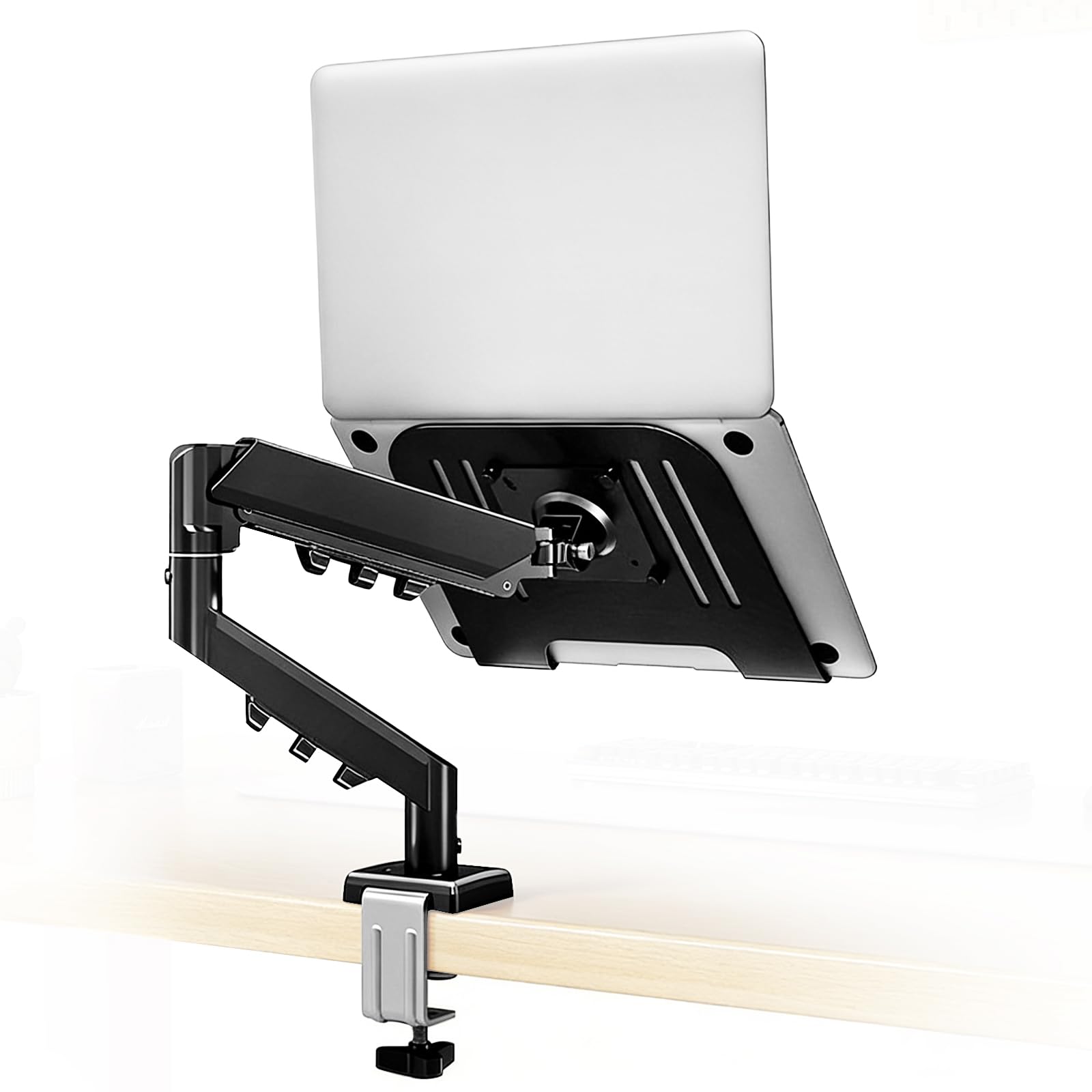 Supporto Per Monitor, Supporto A Parete In Metallo Per Laptop Girevole A 360° Braccio Per Monitor Laptop Computer Universale Per Notebook Da 12–18" E Schermi Da 17–32" Fino A 10 Kg