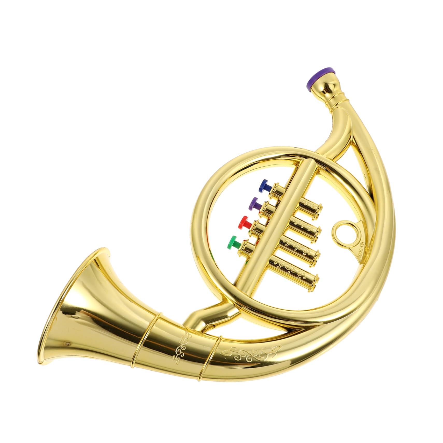 BESPORTBLE 1pc Simulated French Horn Musical Instrument Model for Creative Play Educational Toy for Boy Girl Lifelike Appearance for Stage and Desk Decoration