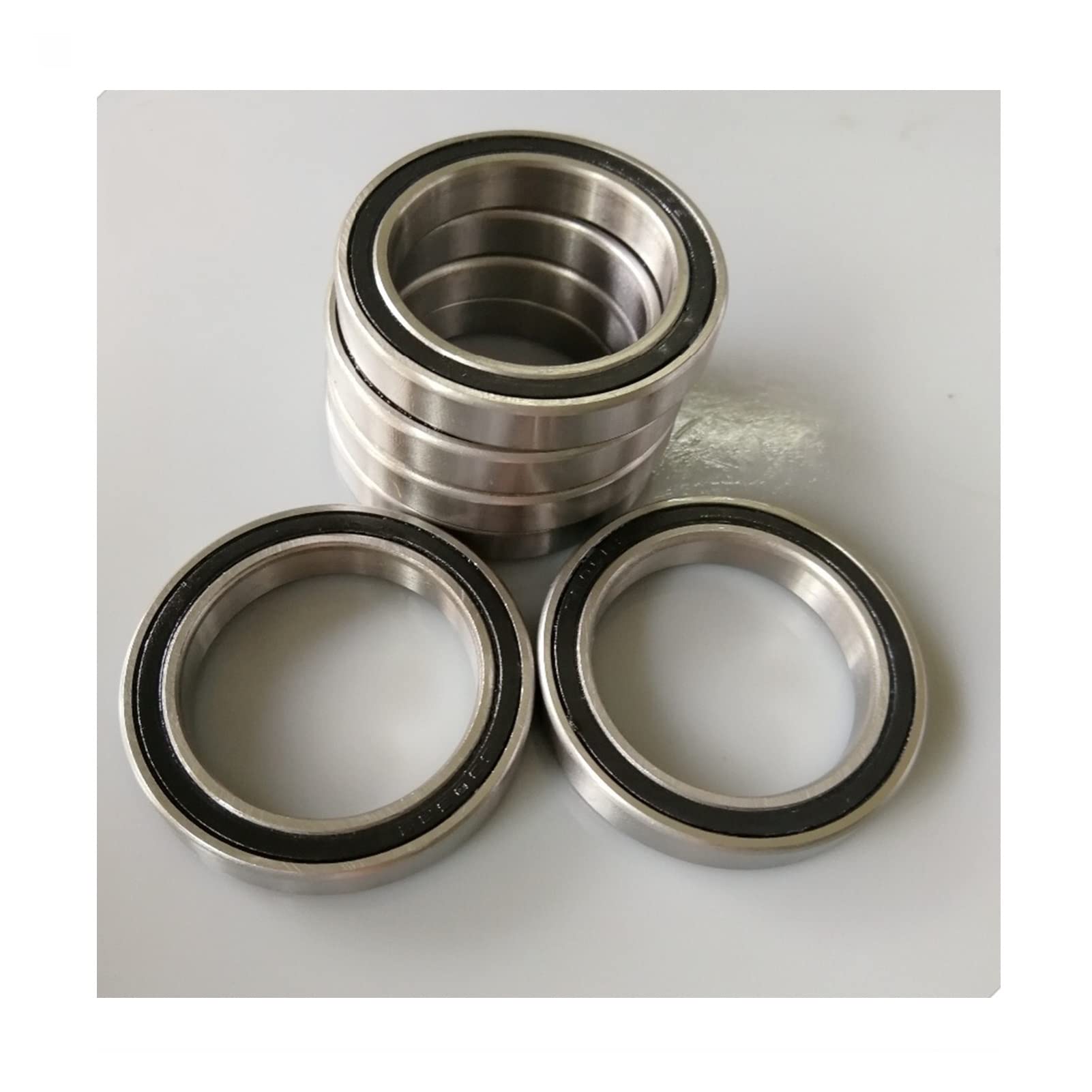 XRKJKQIDG 6Pcs 6806 Hybrid Ceramic Bearing 30x42x7mm ABEC-7 Bicycle Bottom Brackets Spares 6806RS Si3N4 Ball Bearings
