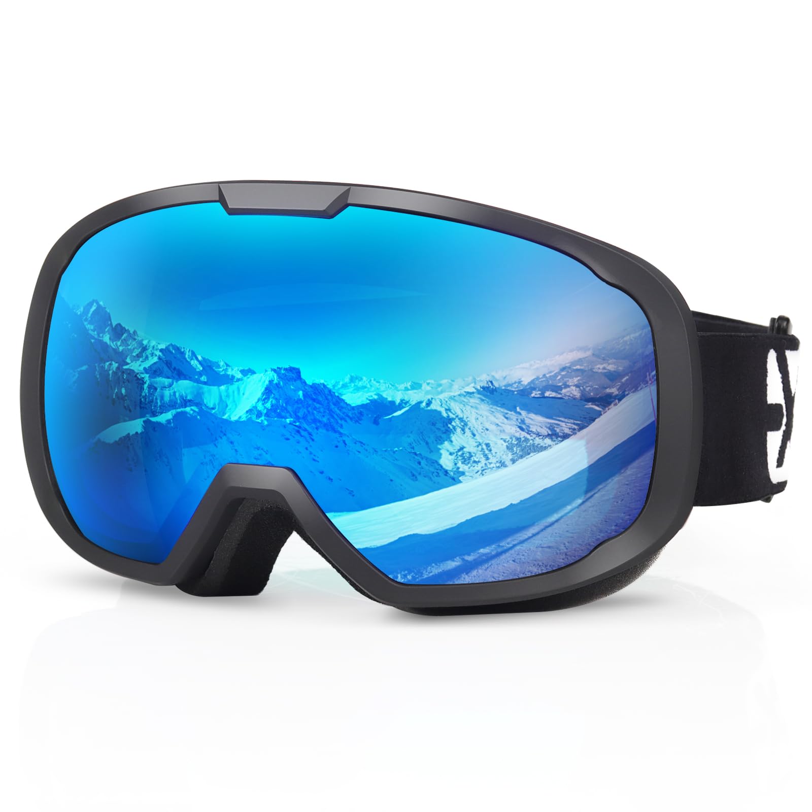 EXP VISIONSki Goggles for Men Women, OTG Snowboard Goggles with 100% UV Protection Anti Fog Lens Snow Goggles