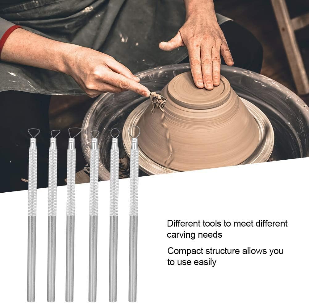 Polymer Clay Tools,6 Pcs Carving Clay Engraving Sculpting Pottery Tools for Sludge Embossing Modeling Smoothing