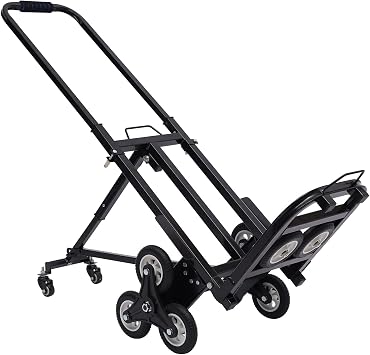 Stair Climbing Cart 330 LBS Portable Climbing Cart Stair Climber Trolley Stair Climbing Trolley Stair Climbing Hand Trucks, Foldable Utility Cart with Wheels for Stairs 330 LBS-10 Wheels