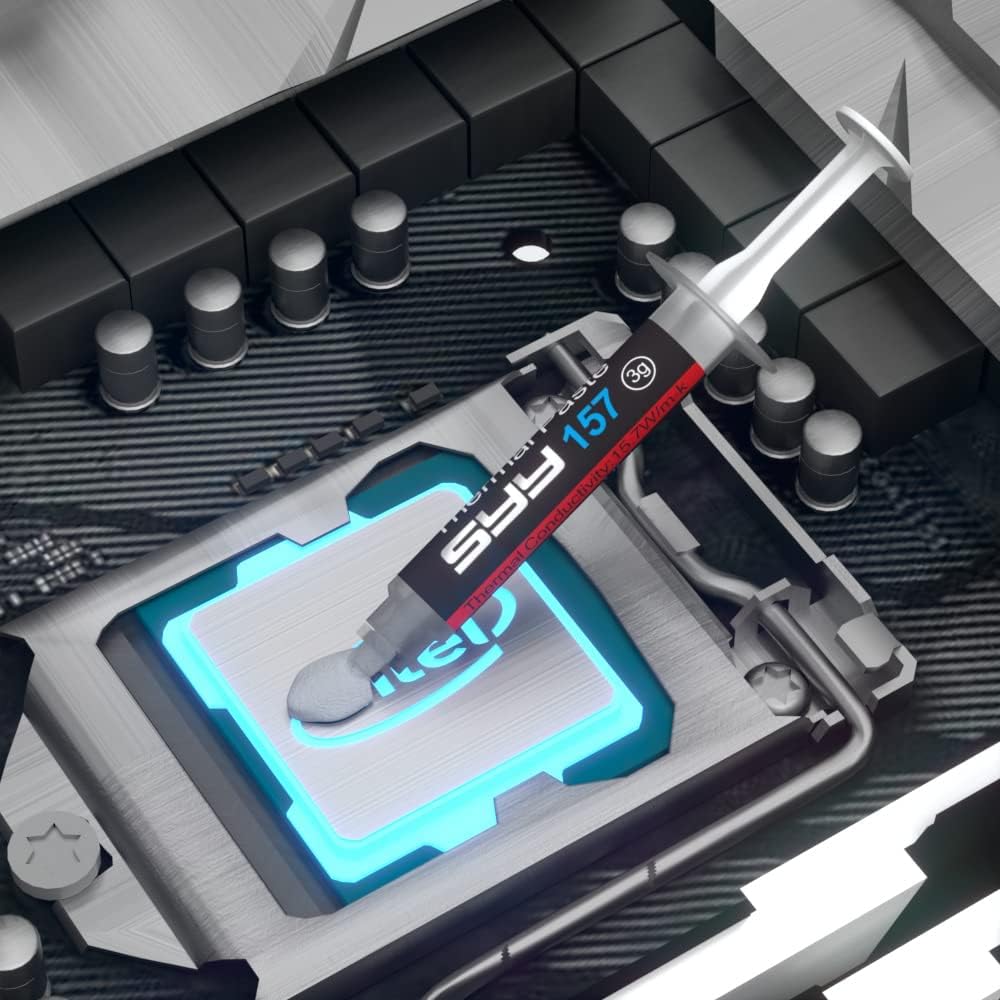 SYY Pasta Termica 3g con Toolkit, Thermal Paste Nuovo aggiornamento Facile da Applicare, Conduttività Termica Estremamente Alta, Pasta termoconduttiva per PC CPU GPU PS4 Processore