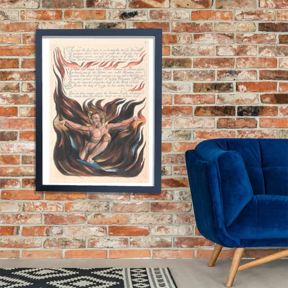 Affiche encadrée Thus Wept the Angel Voice de William Blake - Grand format Premium