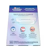 Vista 2 de Crest 3D Whitestrips, 1 Hour Express, kit de tiras blanqueadoras de dientes, 20 tiras (paquete de 10 unidades)