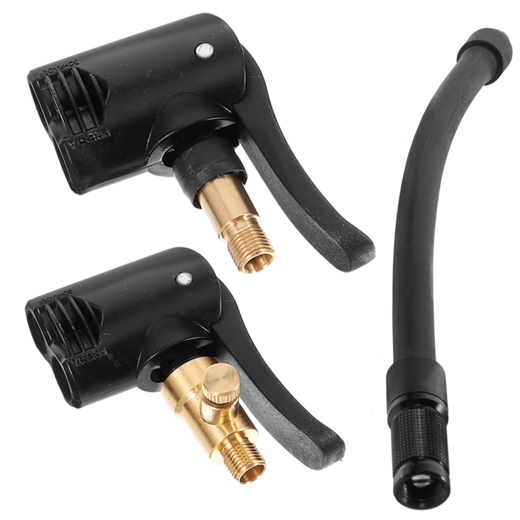 BESTonZON Ventiladapter Für Reifenfüller Universeller Luftpumpenanschluss Für Auto Und Motorrad Mit Schwarzem Schlauch Schnell Und Einfach Zu Befestigen