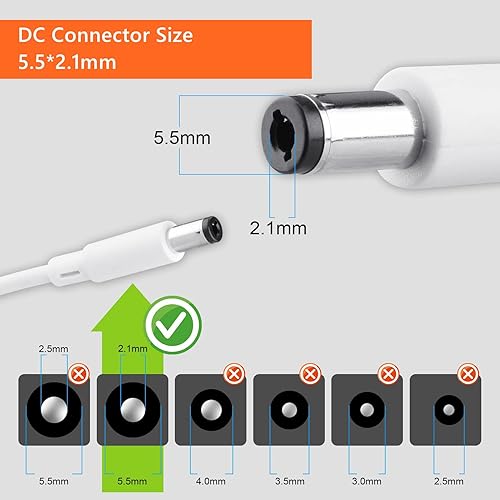 Miniatura 5 de Cable de alimentación de 6 pies para 4moms mamaRoo 4, cargador de 12 V 3A para RockaRoo Baby Swing, adaptador de CA de carga de repuesto para