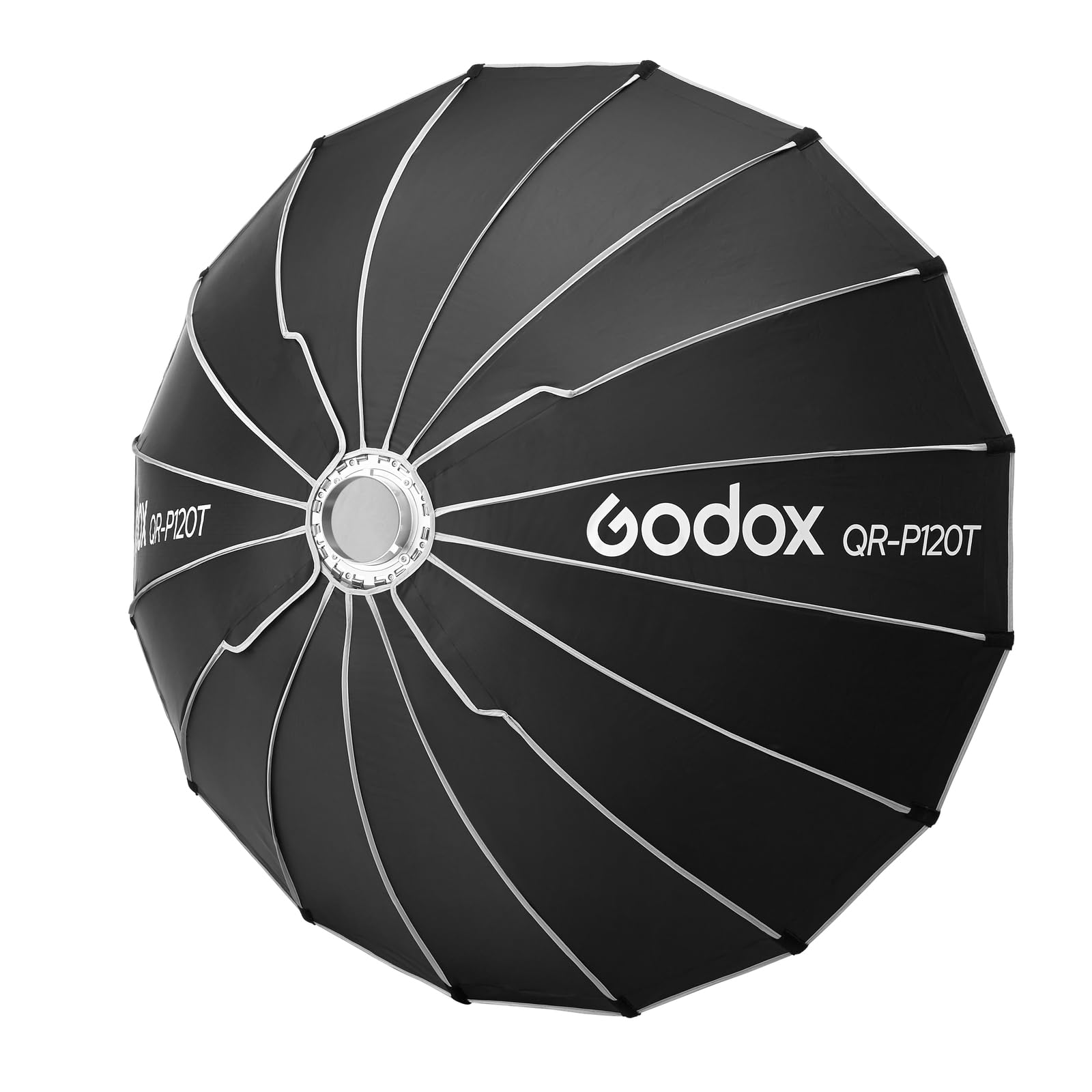 GODOX QR-P120T Softbox Parabolico con Griglia a Nido d’Ape, 120cm Soft Box Sgancio Rapido, Profondità 70cm, per Bowens Mount Studio Video Light per Smallrig per Neewer per Aputure per Godox | Montaggio e Smontaggio Rapido, Bowens Mount, Soft Box per Studi