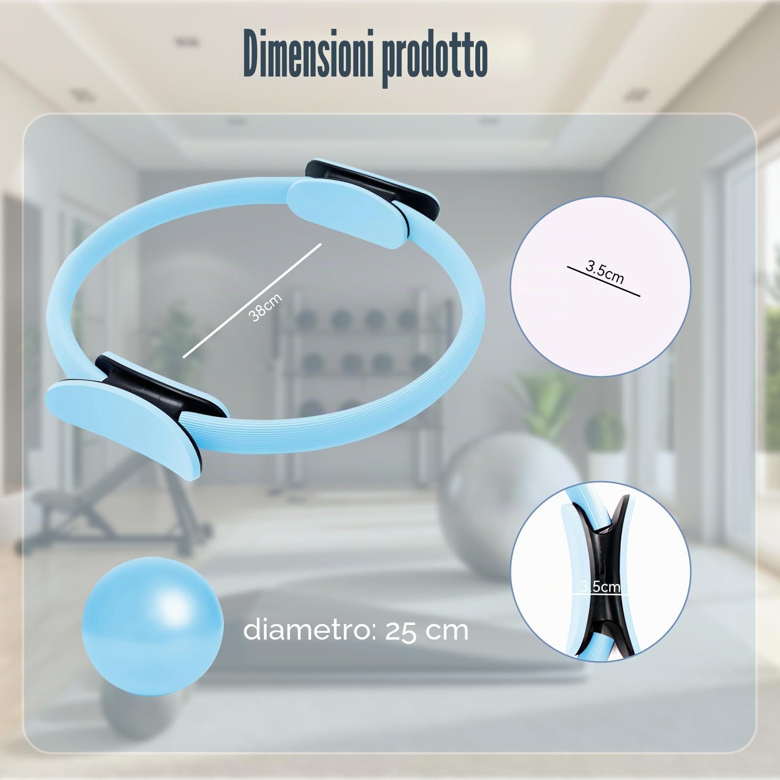 Kit Pilates, Kit Pilates Completo X Casa, Attrezzi Pilates, Include L'anello Di Pilates La Palla Di Yoga La Cinghia Di Sostegno per Lo Yoga L'anello Di Yoga per Gambe