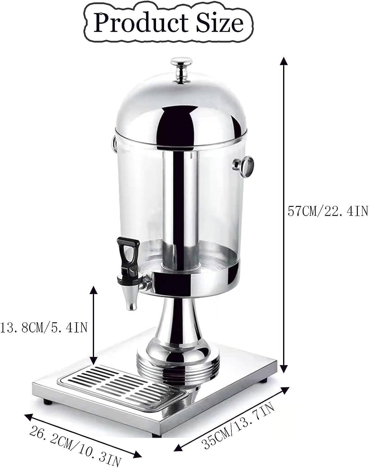 Dozownik Do Napojów, Dozownik Do Napojów, Maszyna Do Soków Z Kranem – Pojemność 16 L/24 L, Idealny Do Barów, Restauracji I Hoteli – Komercyjny Dozownik Do Napojów, 8 L
