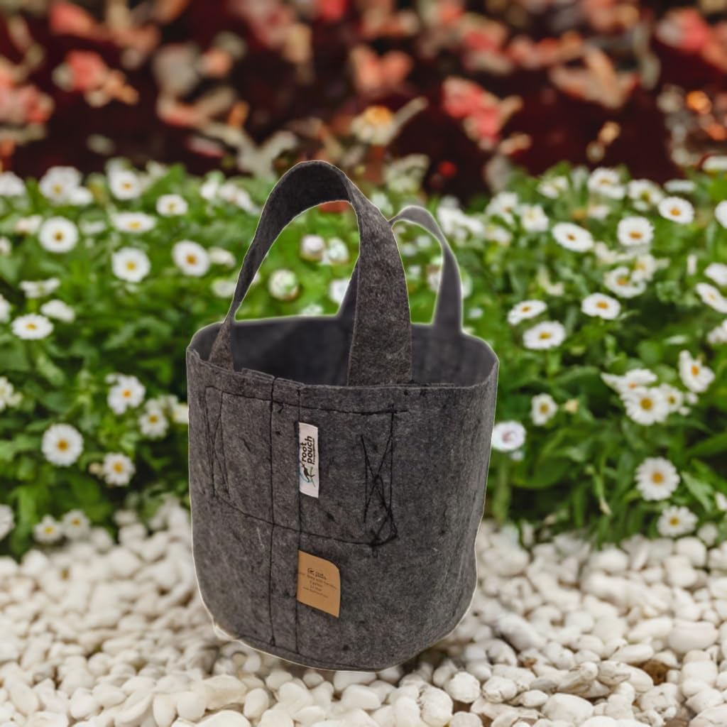 Root Pouch 10-Pack 3 Gallon, Grey Fabric Plant Pot with Handles