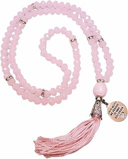 Japamala 108 contas em Cristal Rosa e Pingente Ho'oponopono